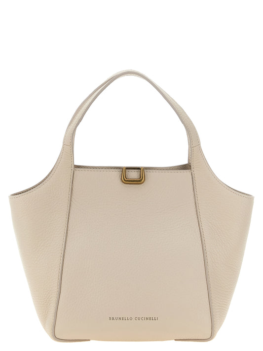 Brunello Cucinelli Beige Nubuc Leather Handbag
