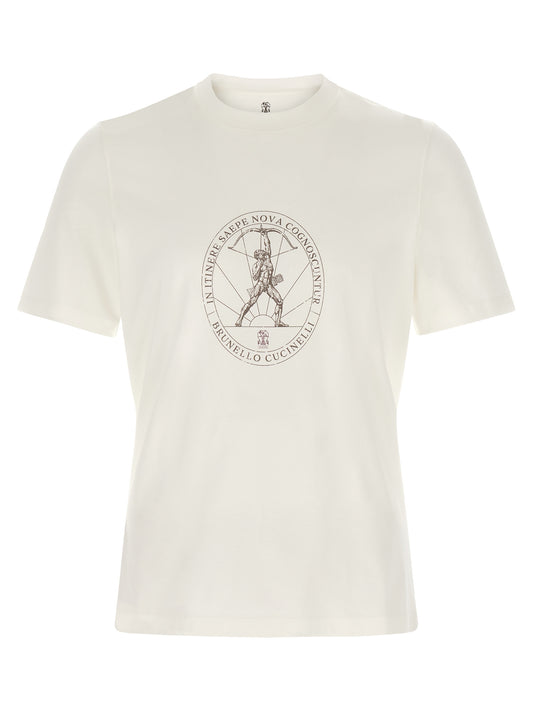 Brunello Cucinelli White Cotton T-Shirt