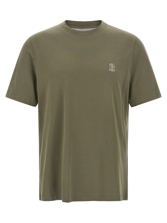 Brunello Cucinelli Bicolor Cotton T-Shirt