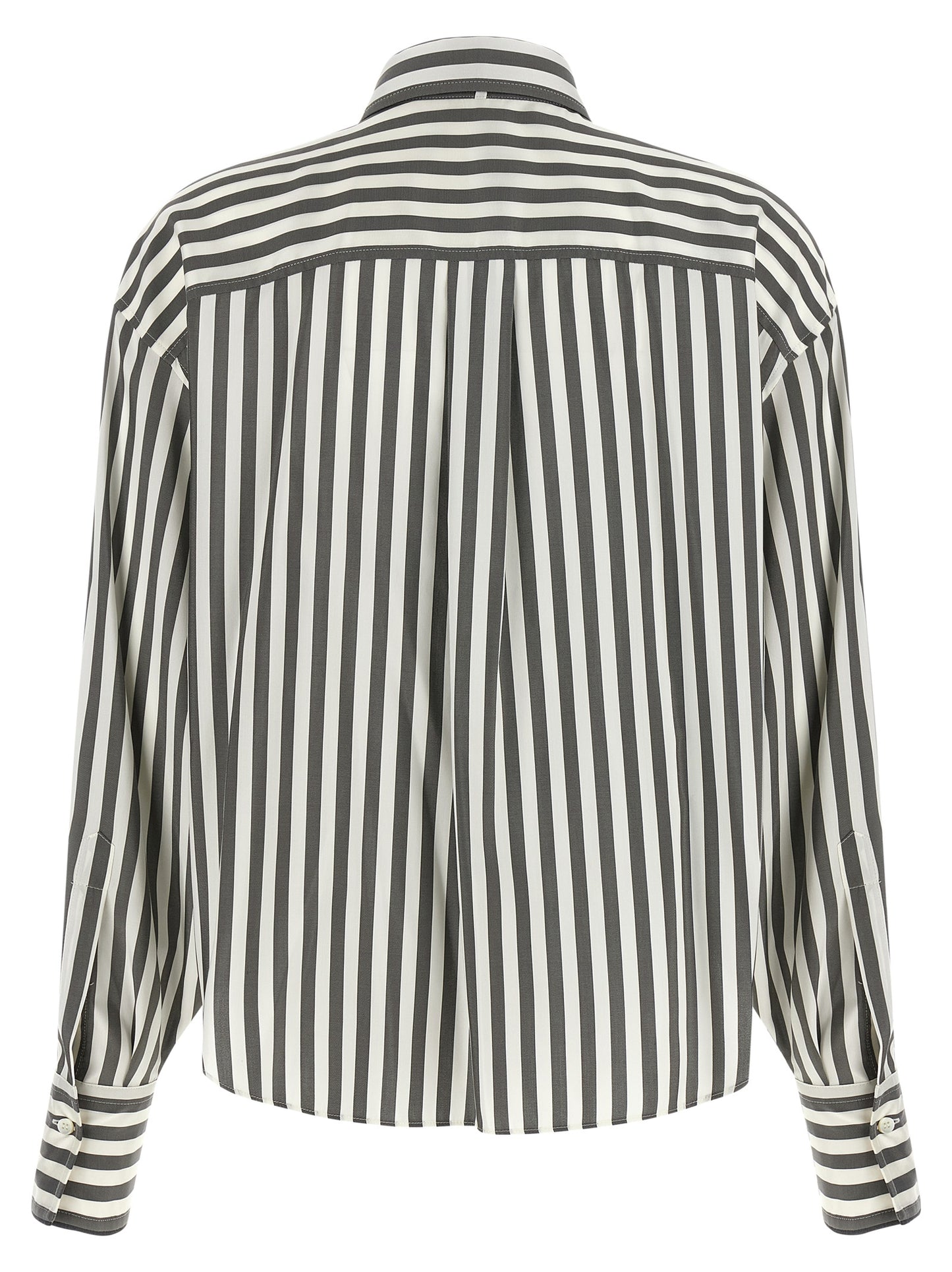 Brunello Cucinelli Bicolor Silk Blouse