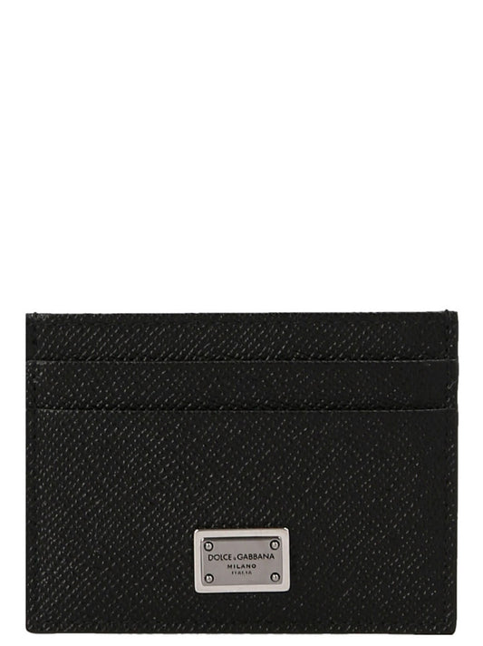 Dolce & Gabbana Black Calfskin Cardholder