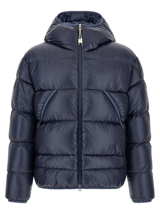 Moncler Blue Polyamide Full-Length Jacket