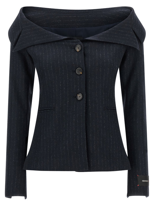 PINKO Blue Polyester Blazer