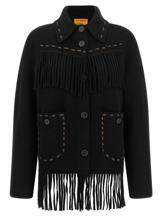 Guest in Residence Black Wool Full-Length Jacket