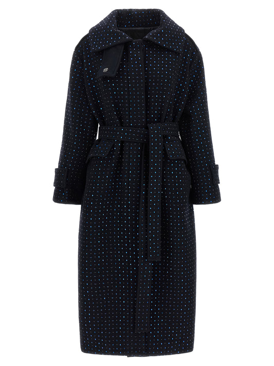 PINKO Blue Wool Coat
