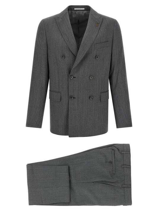 Pal Zileri Gray Wool Suit