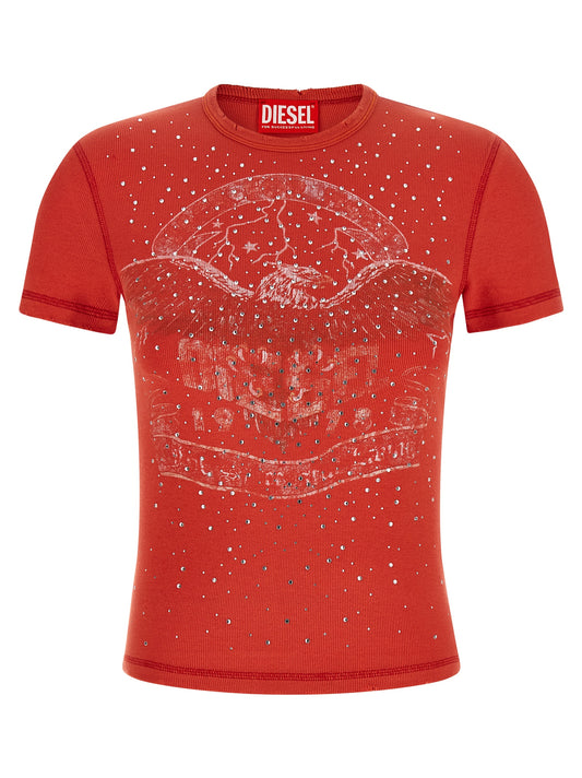 Diesel Red Cotton T-Shirt