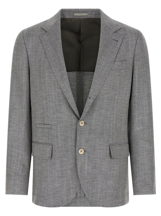 Brunello Cucinelli Gray Wool Blazer
