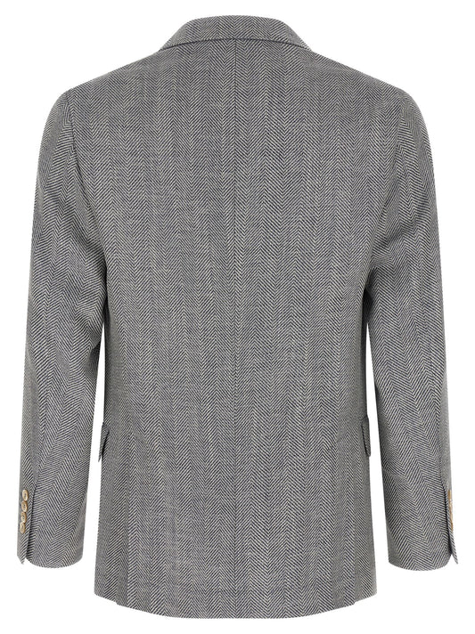 Brunello Cucinelli Gray Wool Blazer