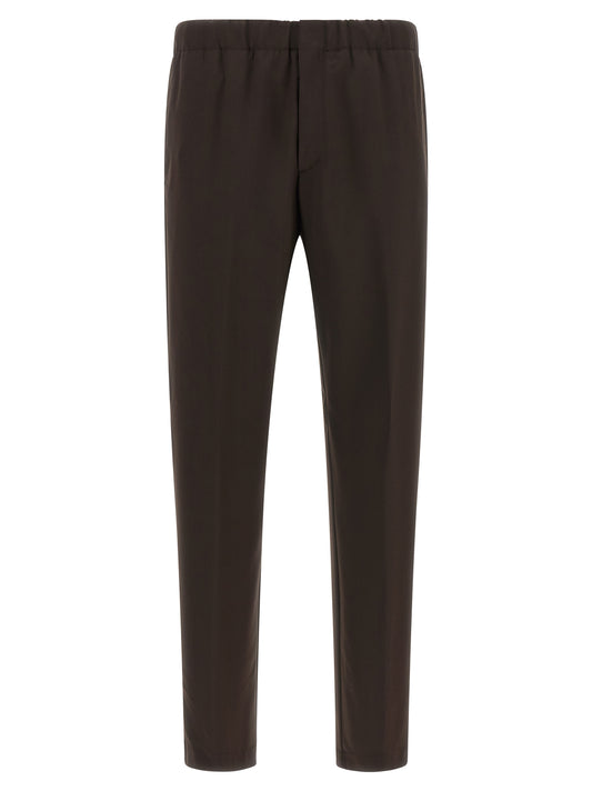 Lardini Brown Virgin Wool Casual Pants