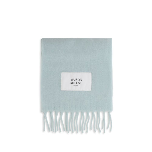 Maison Kitsuné Blue Polyamide Scarf