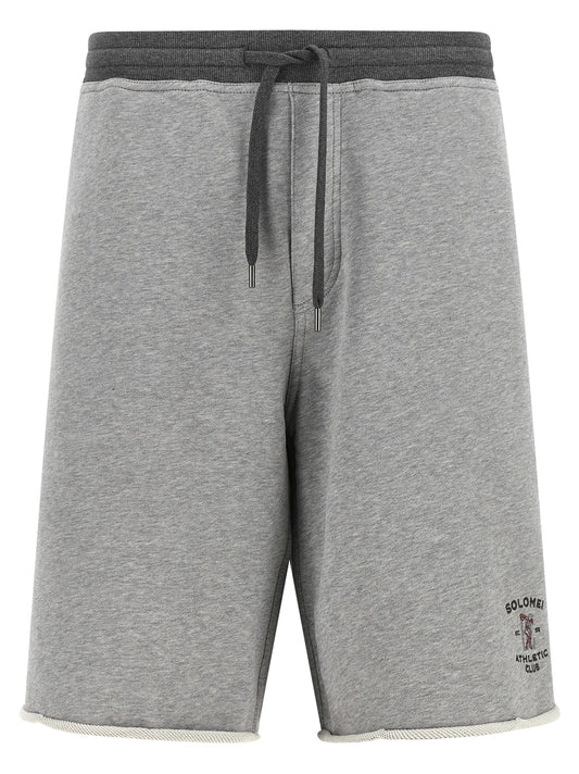 Brunello Cucinelli Gray Cotton Bermuda Shorts