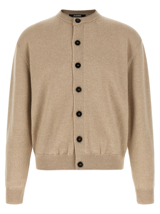 Jacquemus Beige Merino Wool Cardigan