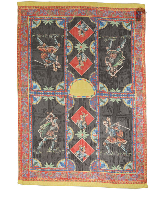 Dolce & Gabbana Multicolor Silk Printed Shawl Stole Scarf