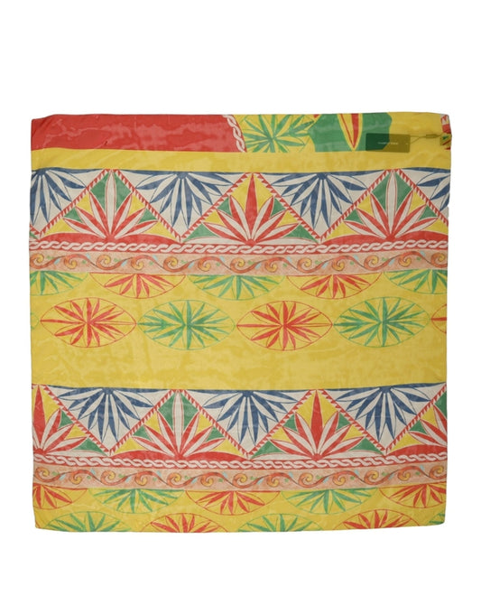 Dolce & Gabbana Multicolor Geometric Square Foulard Scarf