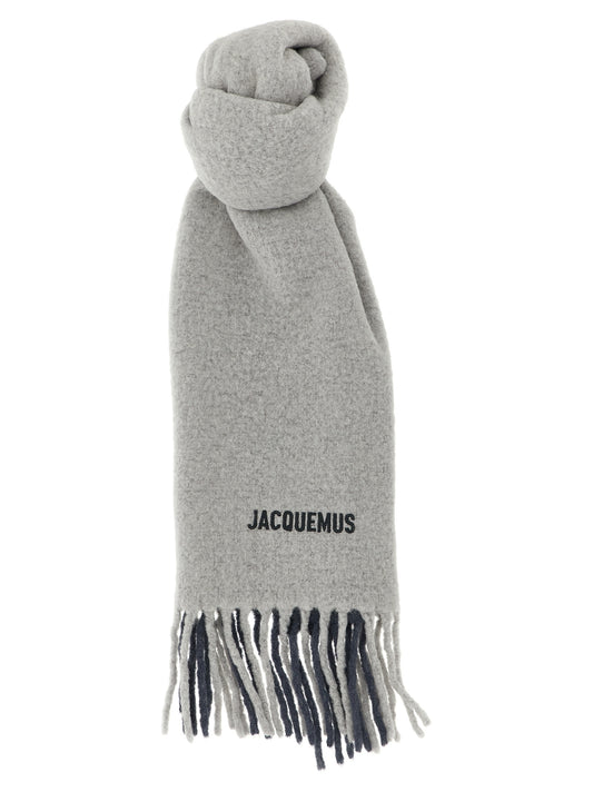 Jacquemus Gray Wool Scarf