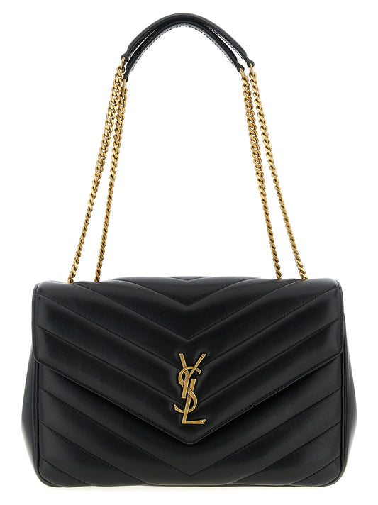Saint Laurent Black Lamb Leather Shoulder Bag