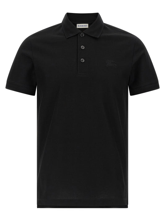 Burberry Black Cotton Polo Shirt