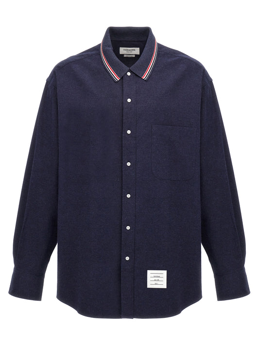Thom Browne Blue Cotton Blouse