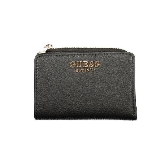 Guess Jeans Black Polyurethane Womens Wallet