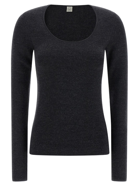 TOTEME Gray Viscose Cardigan