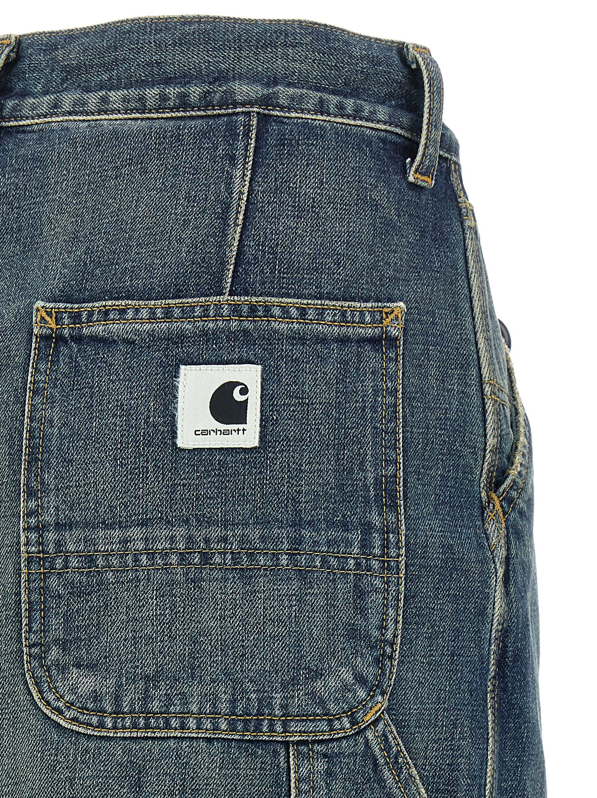 Carhartt Wip Blue Cotton Midi Skirt
