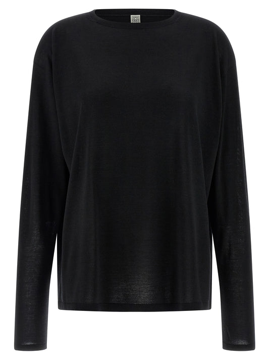 TOTEME Black Wool Cardigan