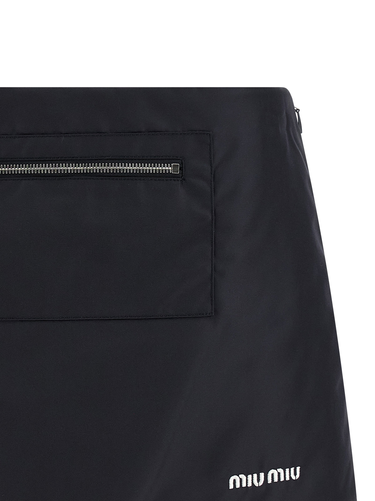 Miu Miu Blue Recycled Polyamide Long Skirt