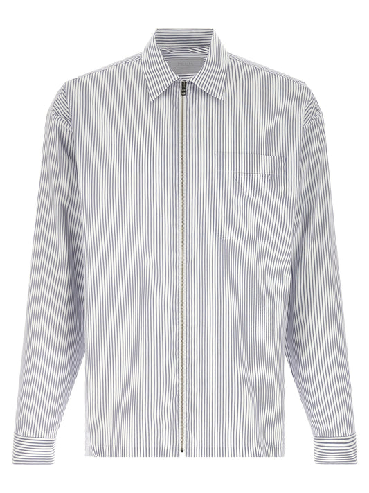 Prada Blue Cotton Blouse