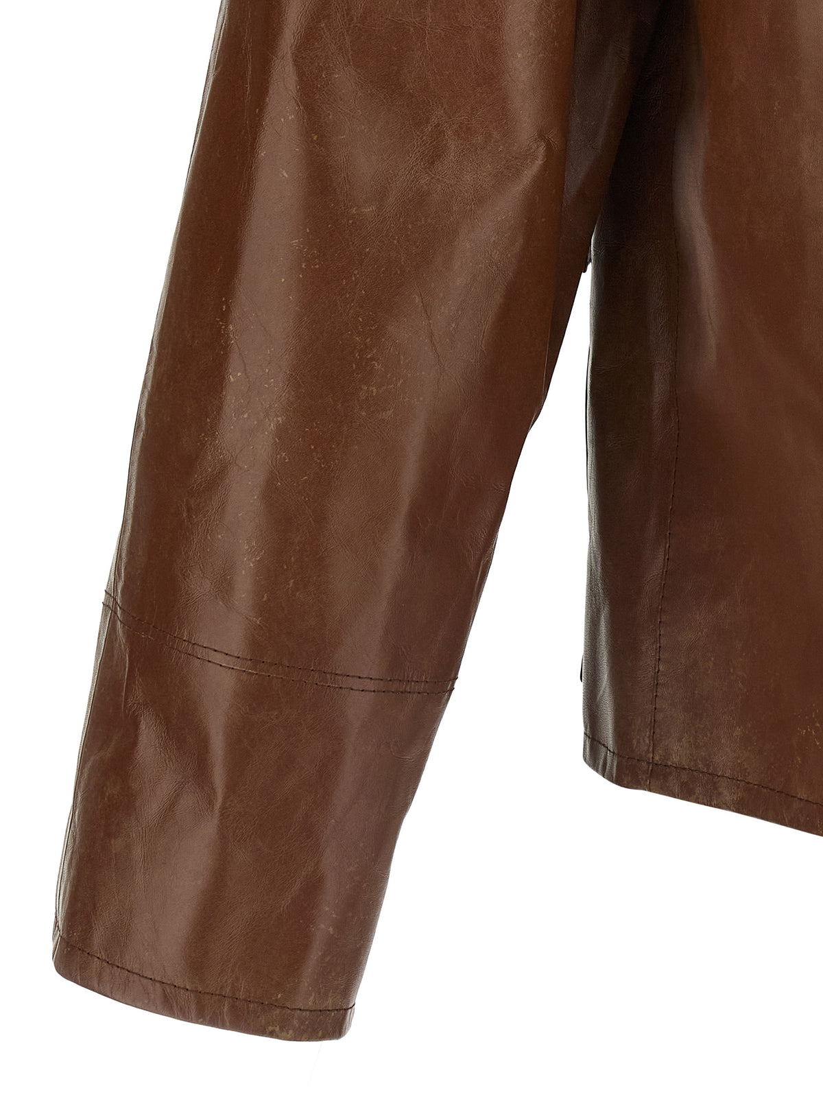 Prada Brown Calfskin Leather Jacket