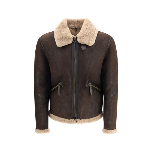Belstaff Brown Lamb Leather Full-Length Jacket
