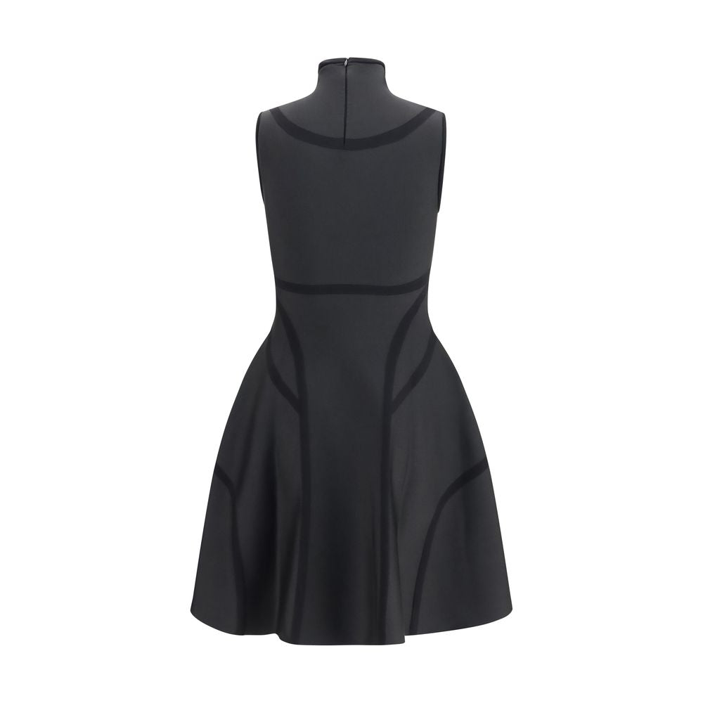 Alexander McQueen Black Polyester Cocktail Dress