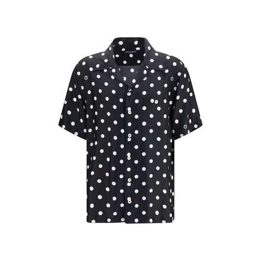 Dolce & Gabbana Black Silk Pattern Shirt