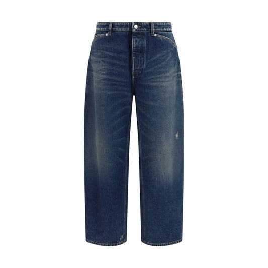 Dolce & Gabbana Blue Cotton Relaxed Fit Jeans