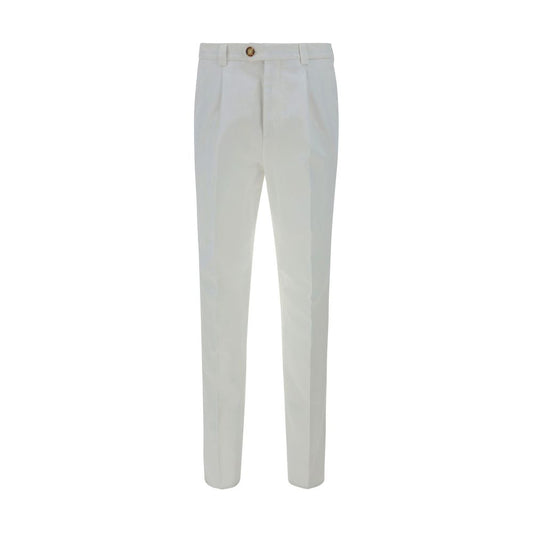 Brunello Cucinelli White Cotton Casual Pants