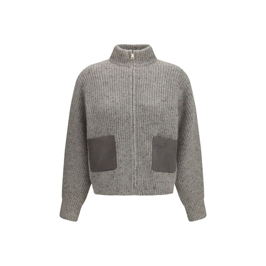 Fabiana Filippi Gray Wool Oves Aries Sweatshirt