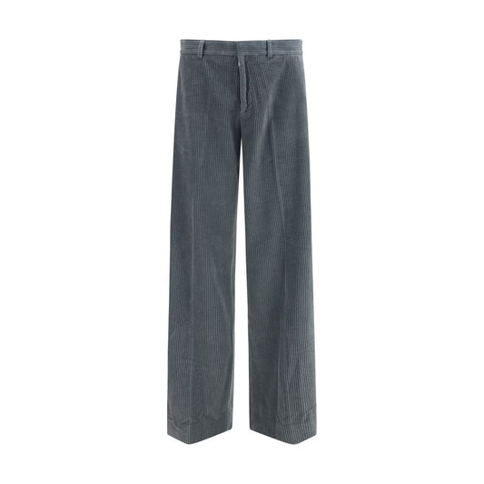 Magliano Gray Cotton Casual Pants