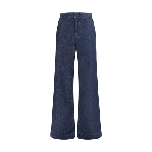 SA SU PHI Blue Cotton Casual Pants