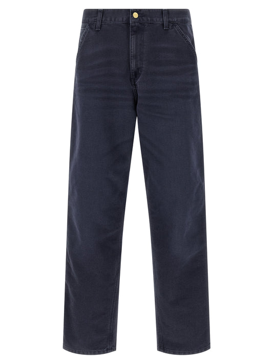 Carhartt Wip Blue Organic Cotton Casual Pants