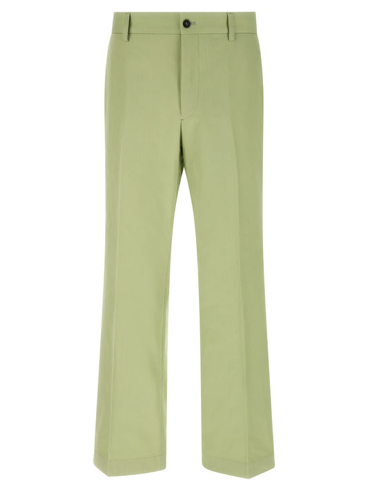Prada Bicolor Cotton Casual Pants