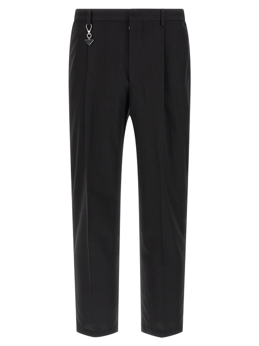Prada Black Cotton Casual Pants