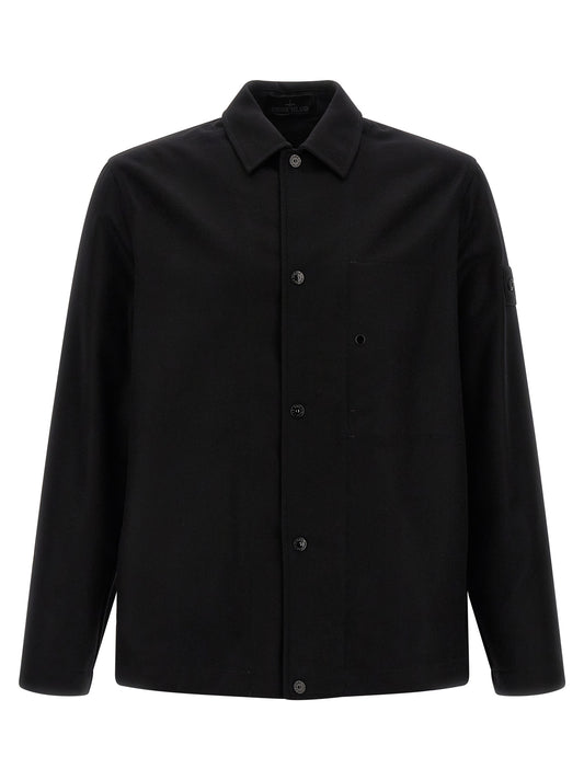 Stone Island Black Virgin Wool Blouse