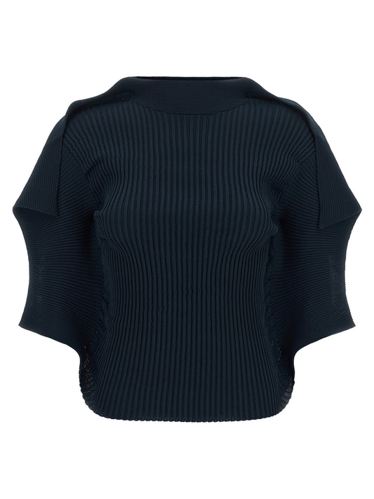 Issey Miyake Blue Polyester Pattern Shirt