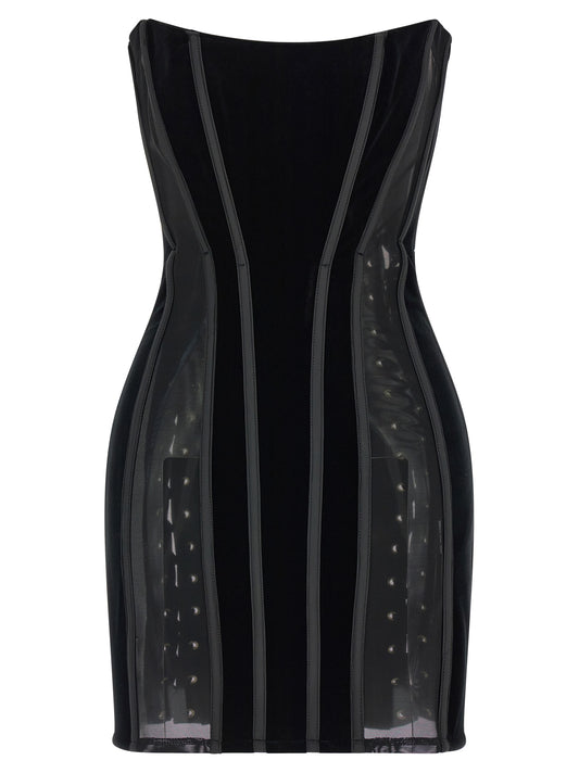 Elisabetta Franchi Black Polyester Short Dress