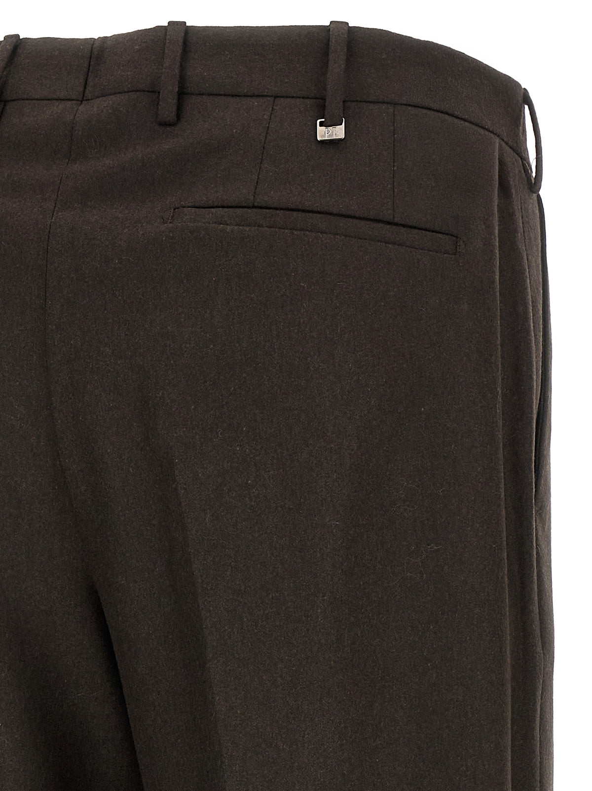 PT Torino Brown Virgin Wool Dress Pants