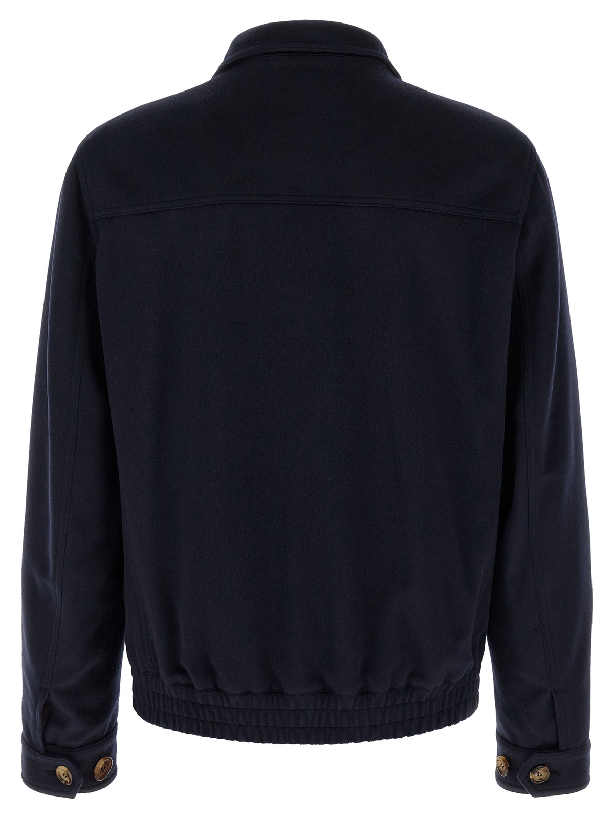 Brunello Cucinelli Blue Virgin Wool Bomber
