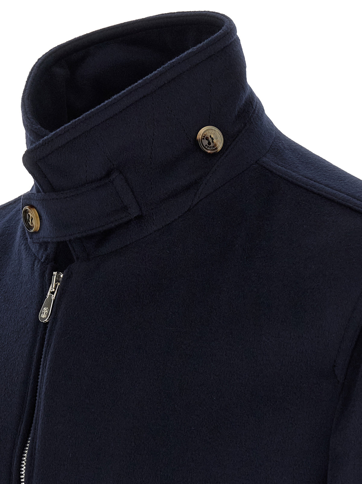 Brunello Cucinelli Blue Virgin Wool Bomber