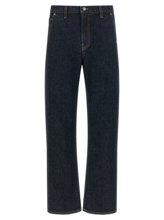 Khaite Blue Cotton Straight-Leg Jeans
