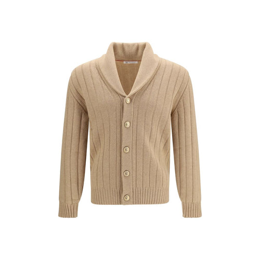 Brunello Cucinelli Beige Cashmere Cardigan
