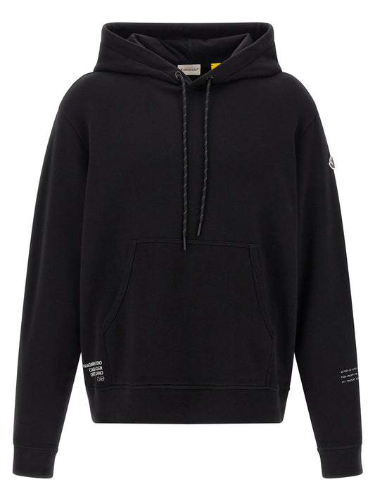 MONCLER GENIUS Black Cotton Sweatshirt
